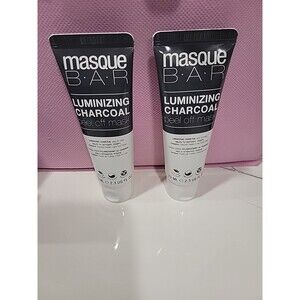 NEW Set Of 2 Masque BAR Luminizing Charcoal Facial Peel Off Mask 2.3OZ each
